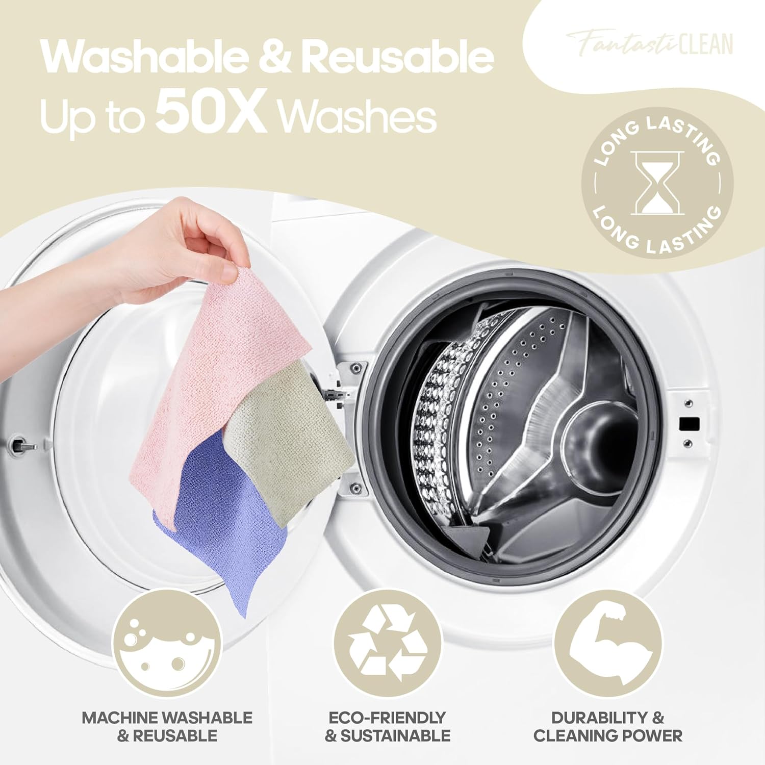 ✨ Microfiber Cleaning Cloths 🧼🌿 Reusable & Eco-Friendly 🏡💧