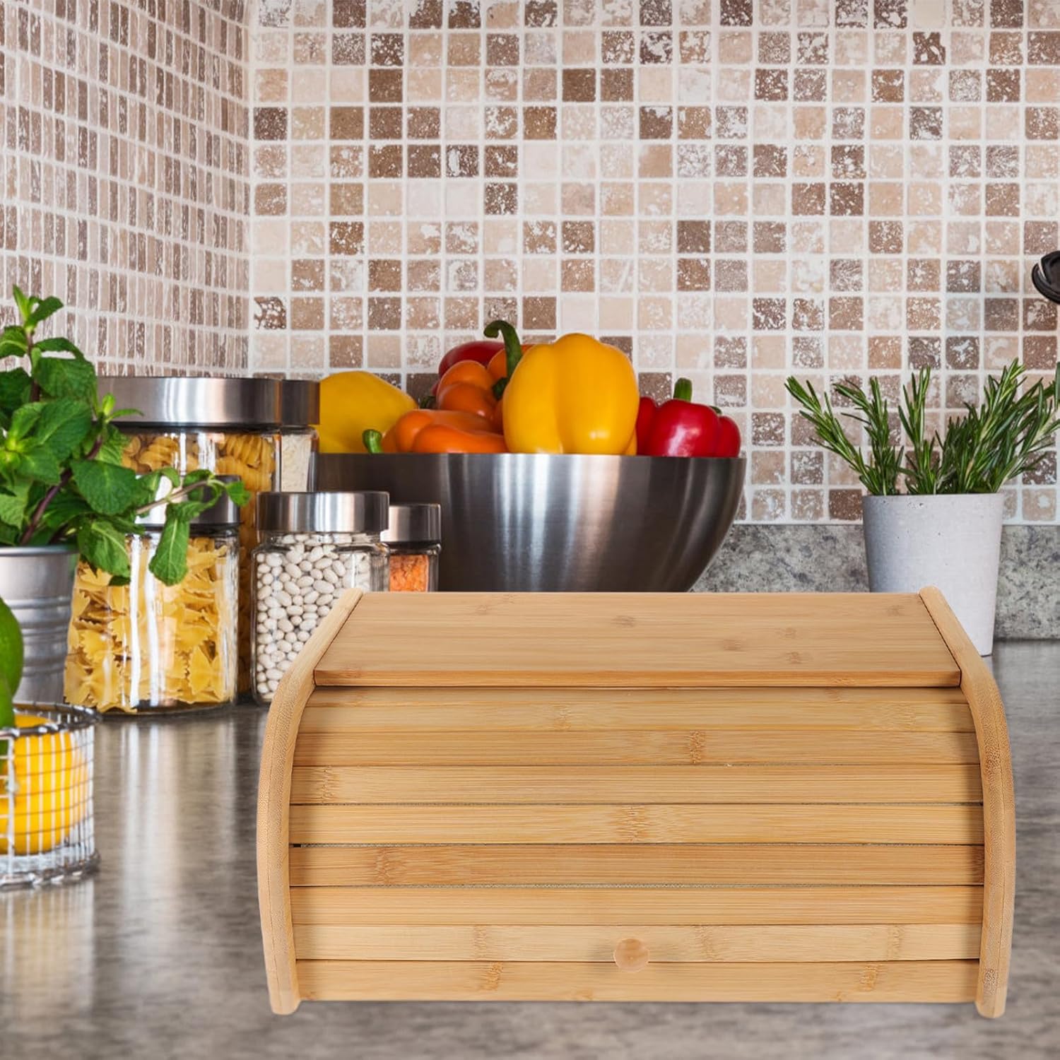 🌿 Eco-Friendly Countertop Organizer 🍯✨ Stylish & Practical 🏡💛